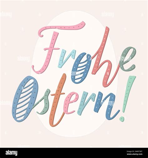 "Frohe Ostern" lettering, which means Happy Easter in German, modern ...