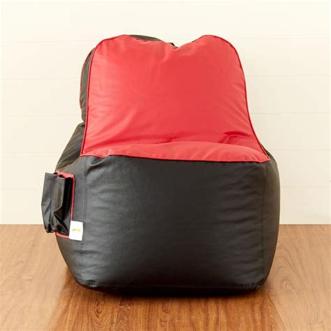 Buy Champion Faux Leather Rester Bean Bag with Beans - Black from Home ...