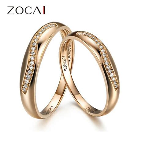 PAIR ZOCAI 0.1 CT CERTIFIED H / SI DIAMOND HIS AND HERS WEDDING BAND ...