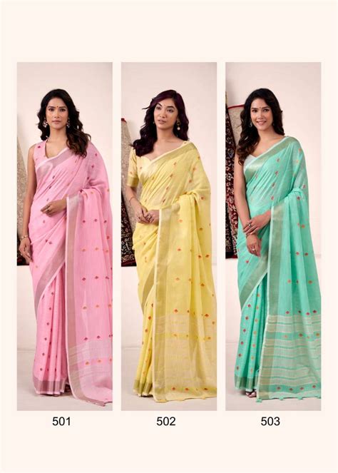 Rajpath Pirana Silk Linen Silk Fancy Sarees Collection