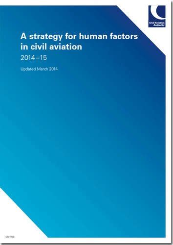 Buy A strategy for human factors in civil aviation: 2014-15: 1159 (CAP ...