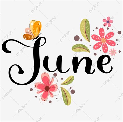 Month june clipart transparent background hello june month of the year ...
