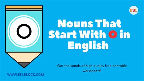 Nouns That Start With O - English as a Second Language