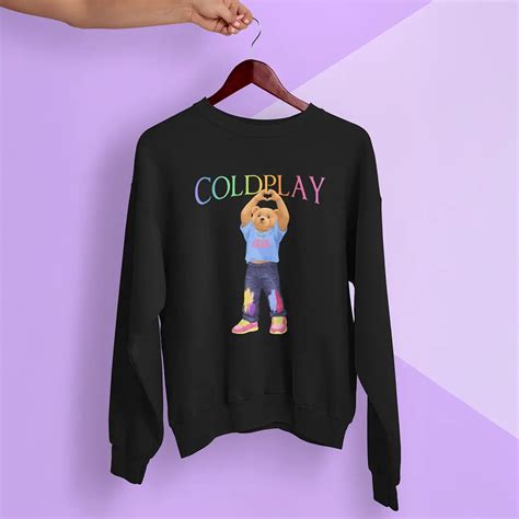 Coldplay Teddy Black Oversized Sweatshirt (Heavyweight) – Lazy Hippos