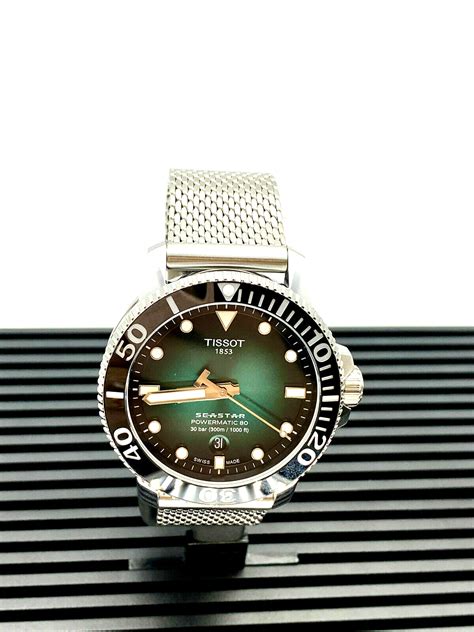 Buy Tissot Seastar 1000 Powermatic80 Green Dial Men's Watch ...