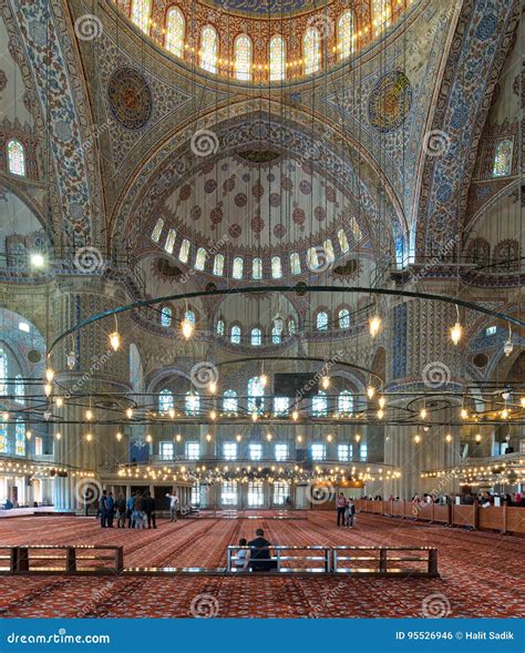 Interior of Sultan Ahmed Mosque Blue Mosque, Istanbul, Turkey Editorial ...