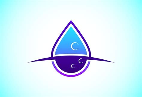 Abstraktes Wassertropfen-Logo-Zeichen-Symbol auf weißem Hintergrund ...