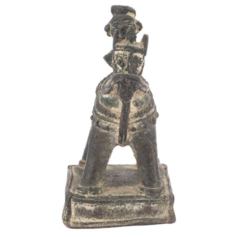 Brass Horse Rider Temple Statue