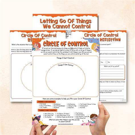 Circle of Control Worksheets - Mental Health Center Kids