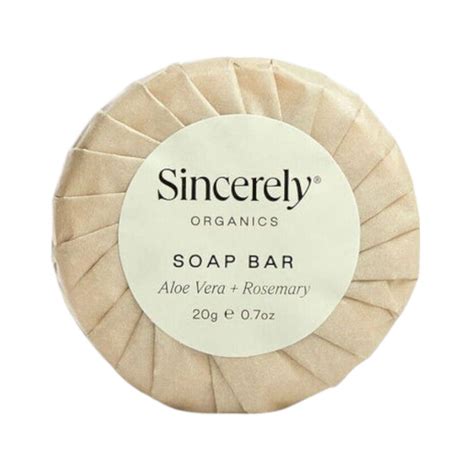 Sample Sincerely Organics Pleat Wrapped Soap Bar 20g | Bnb Supplies