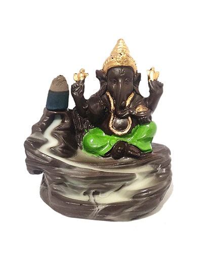 Green Ganesha Smoke Fountain – PujaNpujari