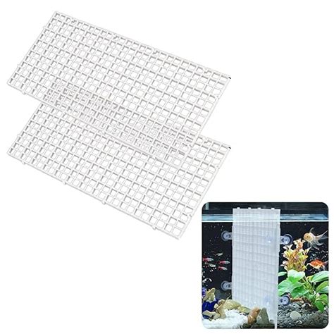 VAYINATO® White (2 Pcs Egg Crate & 2 Pcs Divider Clip) Fish Tank ...