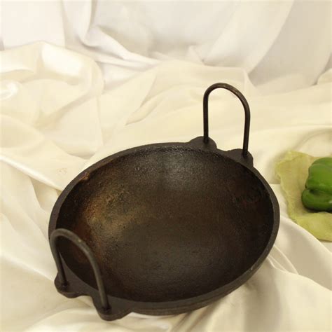 Cast Iron Pre-Seasoned Smooth Finish Kadai | 8 inch | Codesustain ...