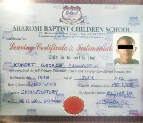 School Leaving Certificate