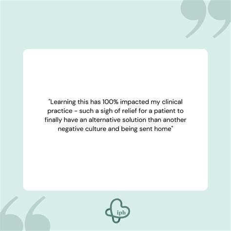 "Learning this has 100% impacted my clinical practice - such a sigh of relief for a patient to ...