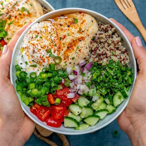Hummus Quinoa Veggie Bowl | Recipe | Veggie bowl recipe, Quinoa recipes ...