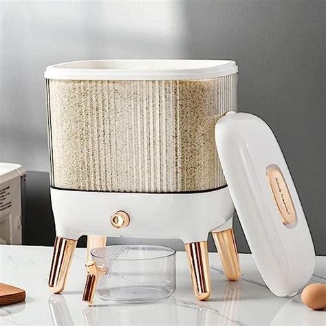 KEYOZA Rice Dispenser,Rice Container,Rice Storage Container,Cereal Dry ...
