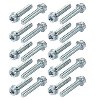 uxcell 20Pcs M8x40mm Carbon Steel 8.8 Grade Hex Socket Serrated Flange ...