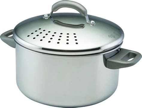 Amazon.com: Stainless Steel Pasta Pot with Locking Strainer Lid - 5.5 ...