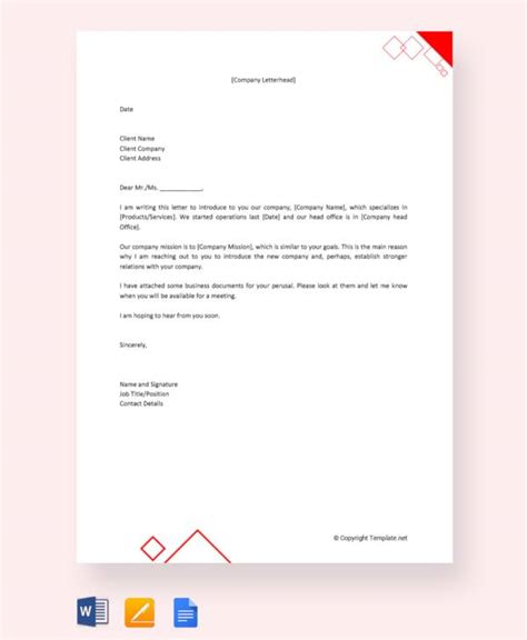 Image result for Company Introduction Letter Sample PDF