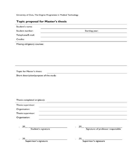 Image result for Topic Proposal Form Example