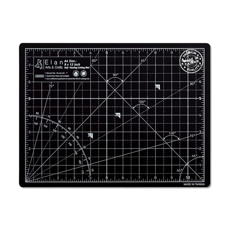 Elan Cutting Mat A4 Black & Taupe, Self Healing Cutting Mat 9x12 Inch ...