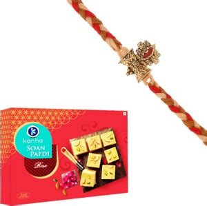 Ascension Shiv ji Damru Designer Rakhi for Brother & 200grams Soan ...