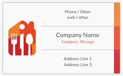 Food Catering Classic Visiting Cards Templates & Designs | Vistaprint
