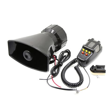 Buy Car Megaphone 5 Tone Alarm Horn 12V 110dB Loud Speaker Fire Alarm ...