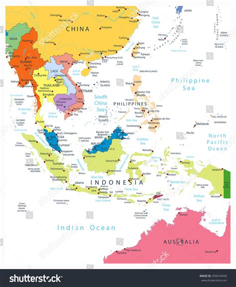 3,068 Southeast Asia Political Map Images, Stock Photos & Vectors ...