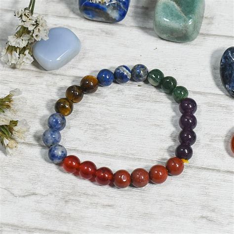 Buy 7 Chakra & Tiger Eye Bracelet | Stone of Courage Online in India ...