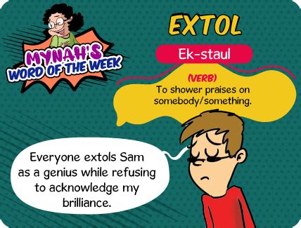 Mynah's Word of the Week - Extol - Tinkle
