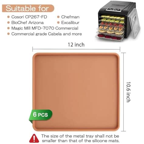 DOSTK 6 Pack Dehydrator Sheets with Edge, Silicone Mats India | Ubuy