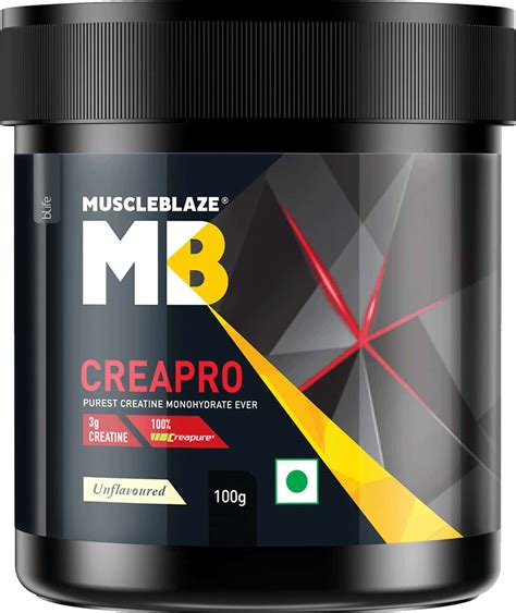 Buy MUSCLEBLAZE CREAPRO CREATINE WITH 100% CREAPURE 100G (UNFLAVOURED ...