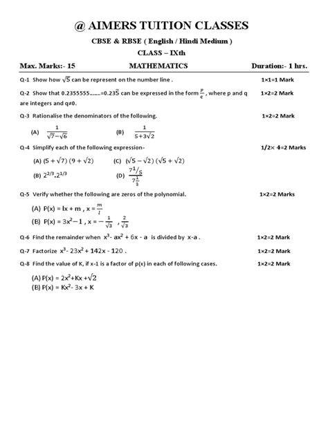 Image result for Optional Math Class 9 ReadMore