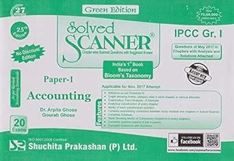 Buy Shuchita Prakashan's Solved Scanner for IPCC Group I Paper 1 ...