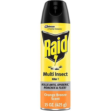 Raid Multi Insect Killer, Indoor Bug Spray, Orange Breeze Scent, 15 oz ...