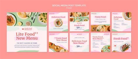 Fresh food social media post template | Premium PSD