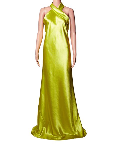 Galvan London Pandora Dress In lime