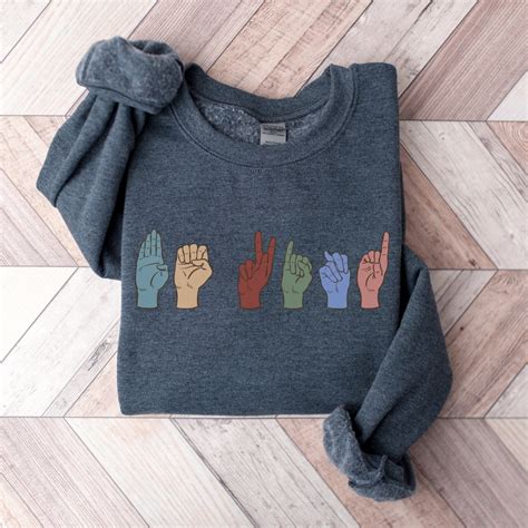 ASL Be Kind Sweatshirt, Sign Language Sweatshirt, ASL Sweatshirt ...