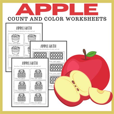 Image result for Apple Math Color Sheet
