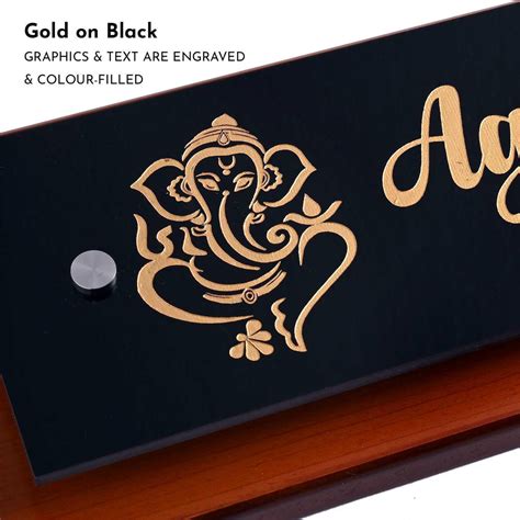 Teak Float Name Plate - IAS / Government Officer – Housenama