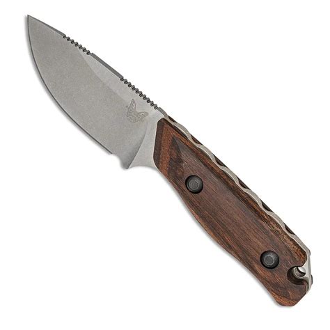 Benchmade Hidden Canyon Hunter Fixed Blade Wood Handle Satin Blade ...