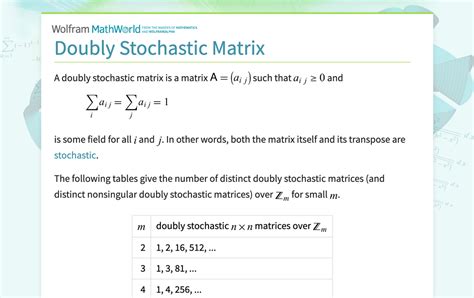 Image result for Stochastic Matrix