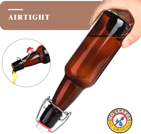 KITGLASCUP Amber Beer Bottles with Flip Caps, 12oz 10 Pack India | Ubuy