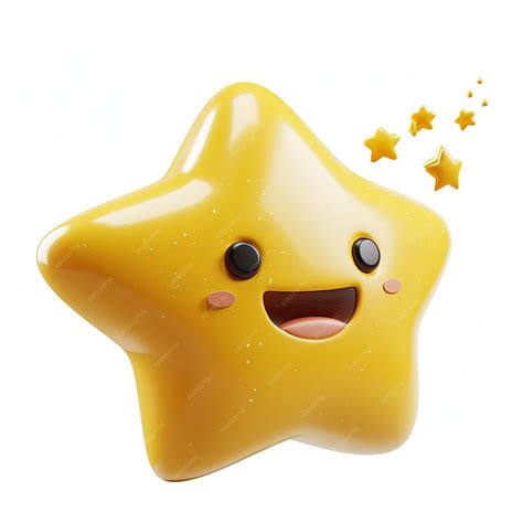 Beautiful Shooting star emoji isolated on white background | Premium AI ...