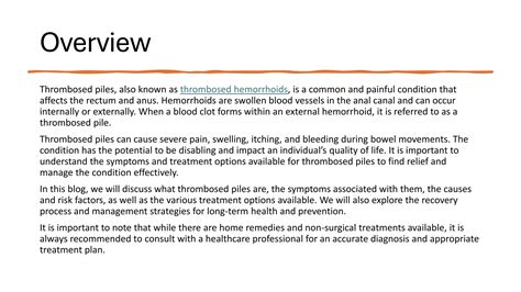 Thrombosed Piles - Symptoms and Treatment Options.pdf | Digestive Disorders | Diseases and ...
