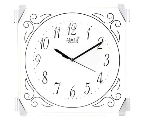Buy Ajanta Quartz Wall Clock with Square Dail Shape 387 Ivory for ...