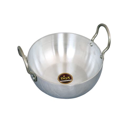 Diya Aluminium Induction Base Kadai Cookware with Handle Cooking ...