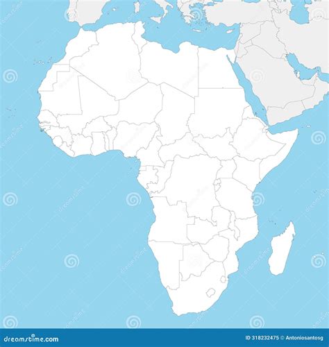 blank map of african countries